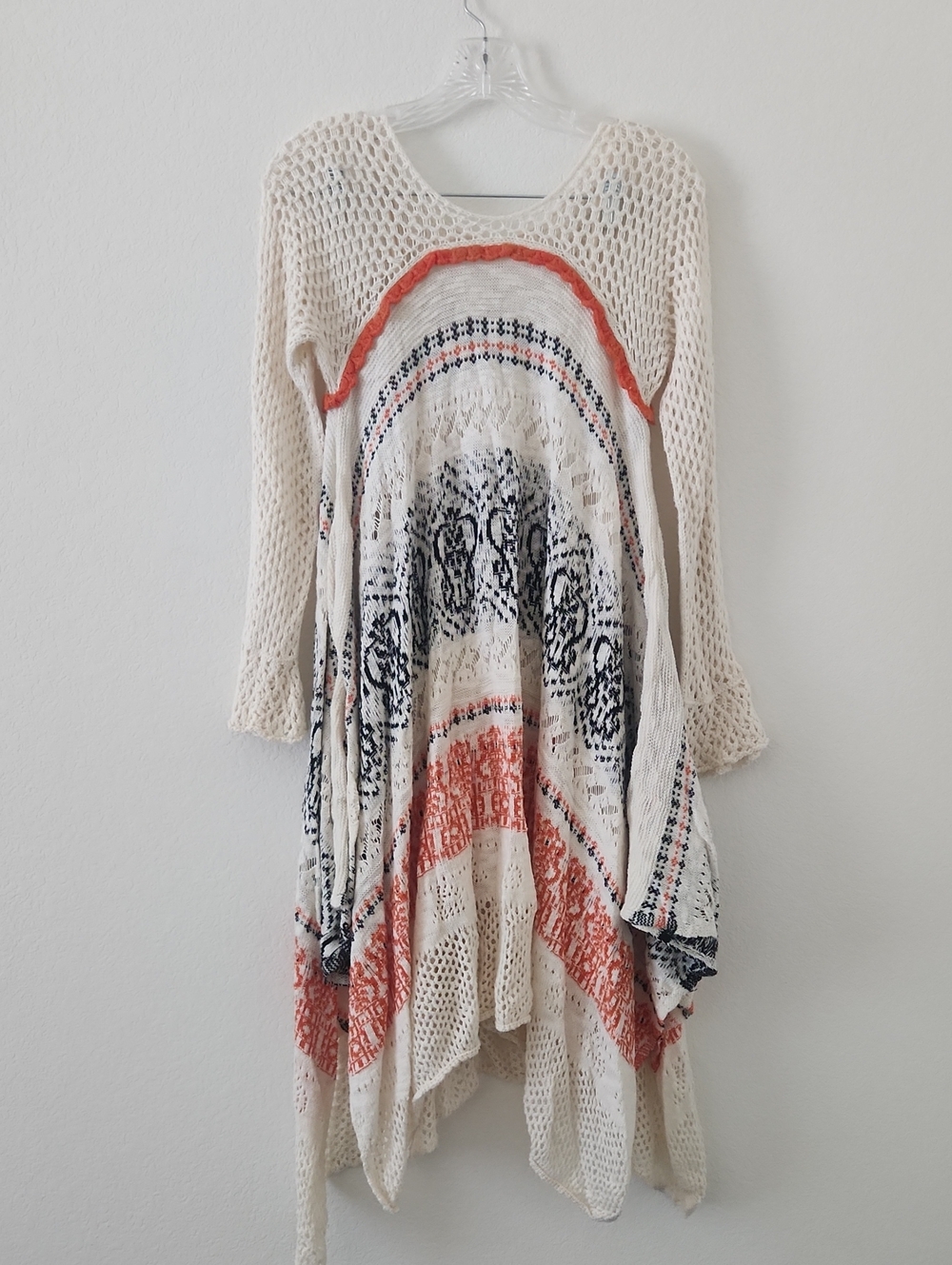 Anthropologie Boho Crochet Midi Dress